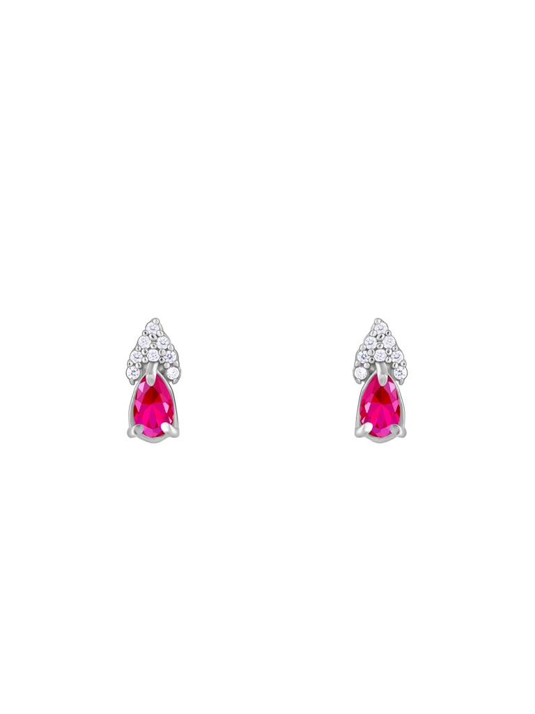 Giva 925 Sterling Silver Fuchsia Drop Earrings