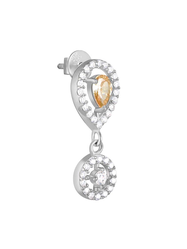 GIVA 925 Sterling Silver Honey Stone Drop Earrings