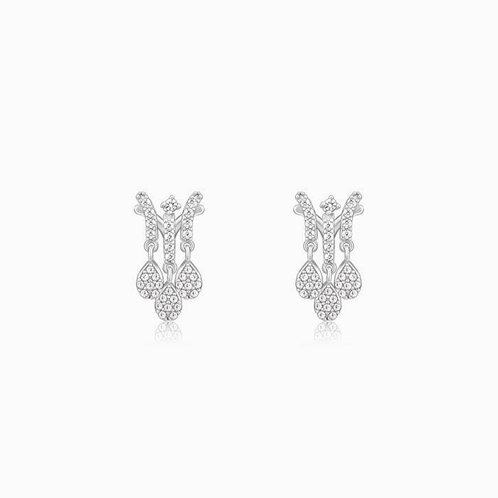 Giva 925 Silver Teardrop Mangalsutra Danglers : ER01965