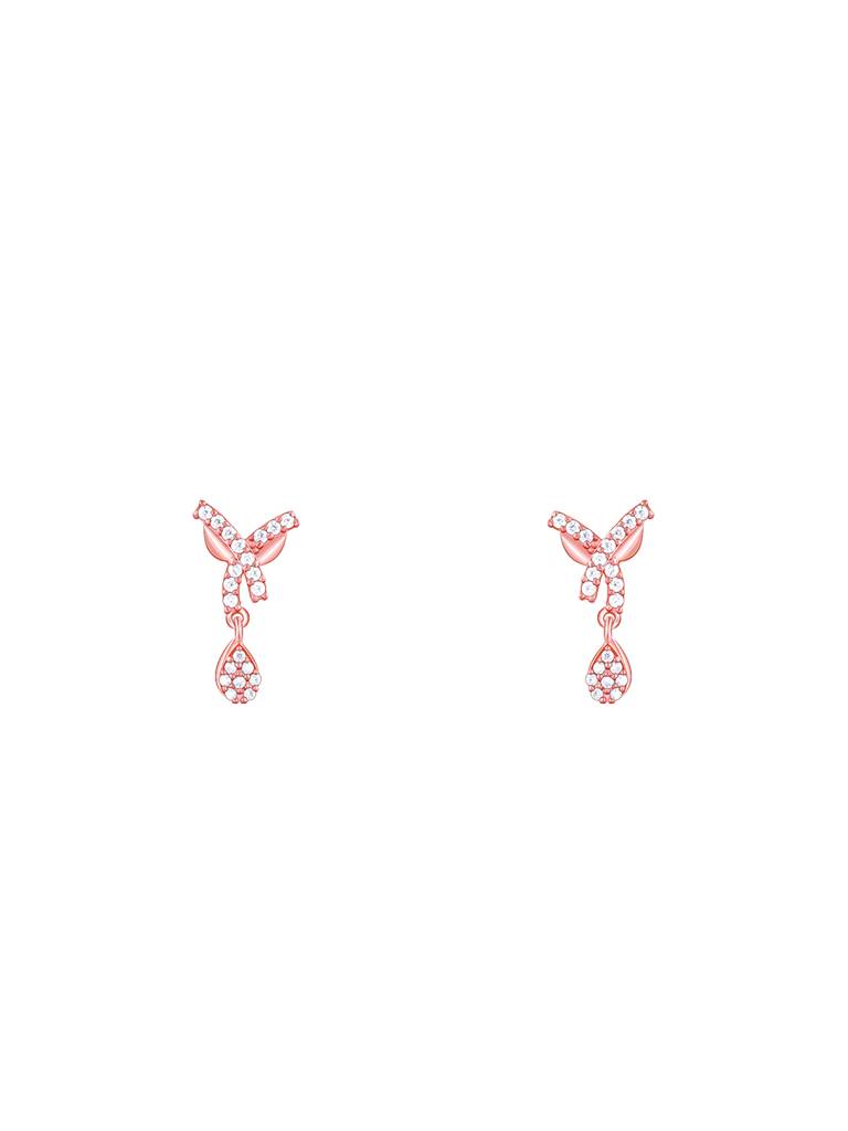 Giva 925 Sterling Silver Rose Gold Pear Drops Earrings