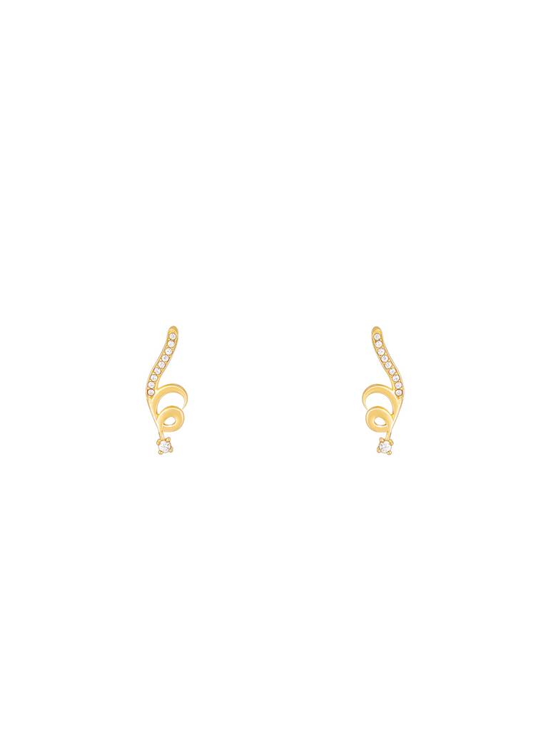 Giva 925 Sterling Silver Golden Celestial Whirl Earrings