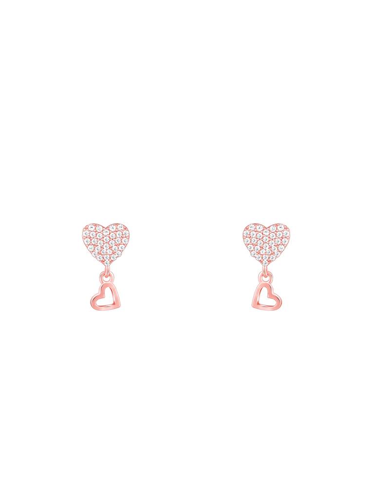 Giva 925 Sterling Silver Rose Gold Magical Heart Earrings