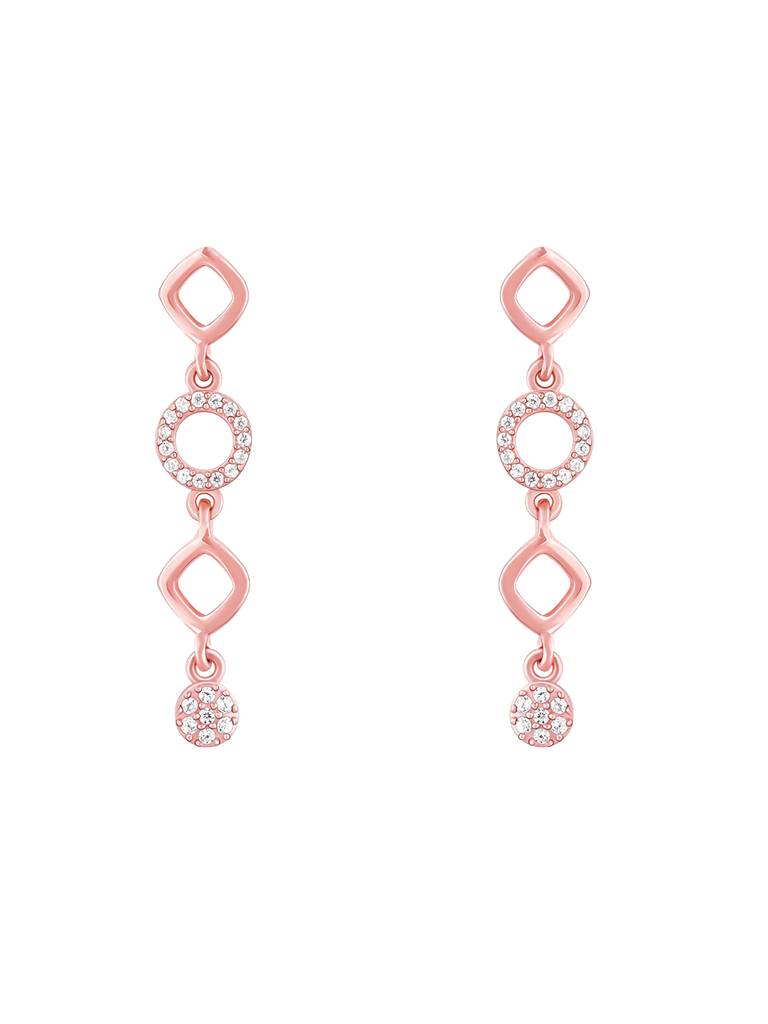 Giva 925 Sterling Silver Anushka Sharma Rose Gold Queen Of Dreams Earrings