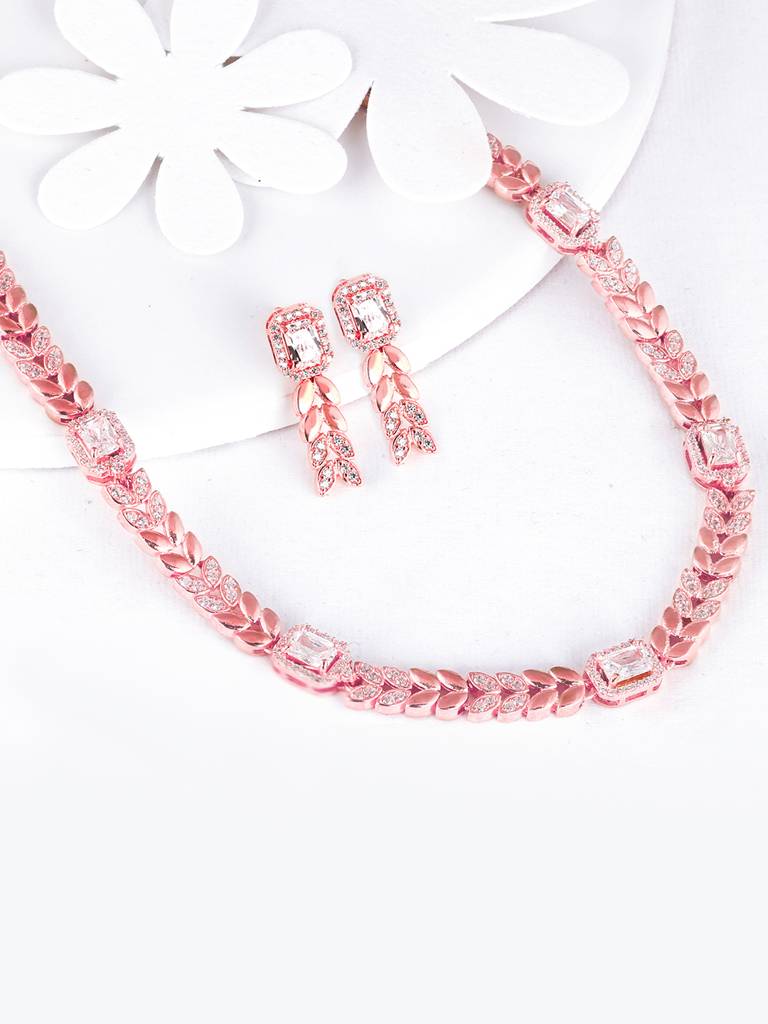 Giva 925 Sterling Silver Anushka Sharma Rose Gold Braided Set