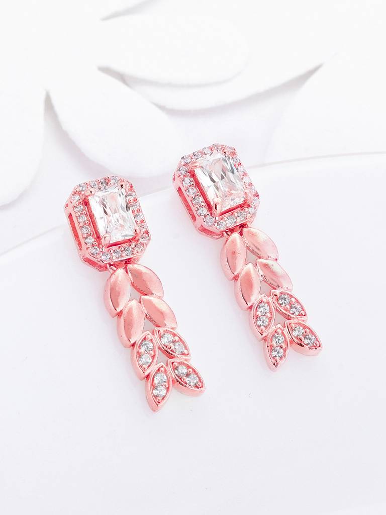 Giva 925 Sterling Silver Anushka Sharma Rose Gold Braided Earrings