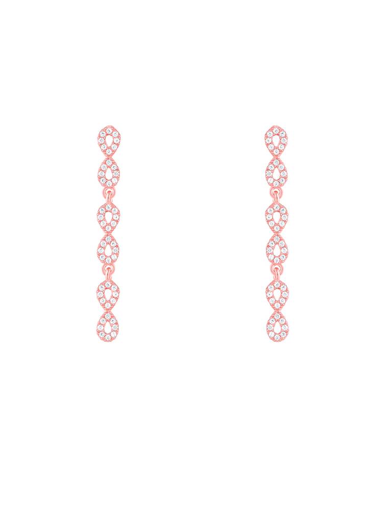 Giva 925 Sterling Silver Rose Gold Grand Opulence Earrings