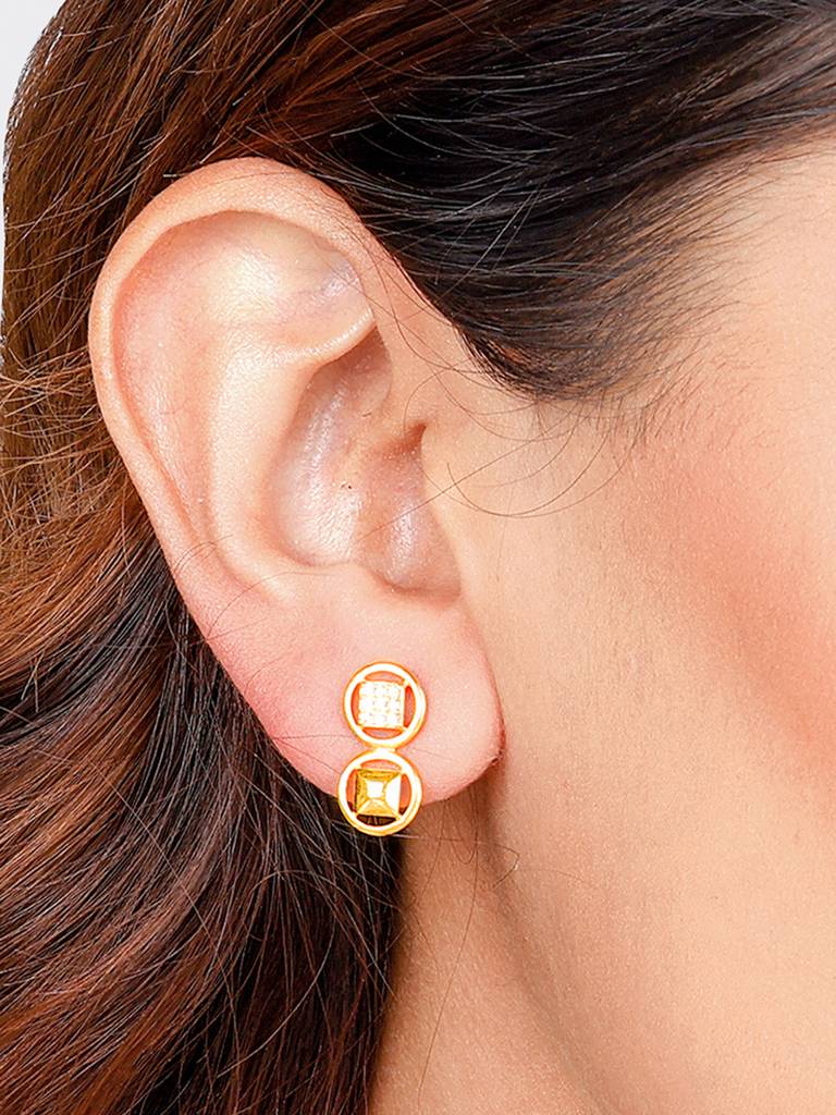 Giva 925 Sterling Silver Anushka Sharma Golden Rhythm Of The Night Earrings