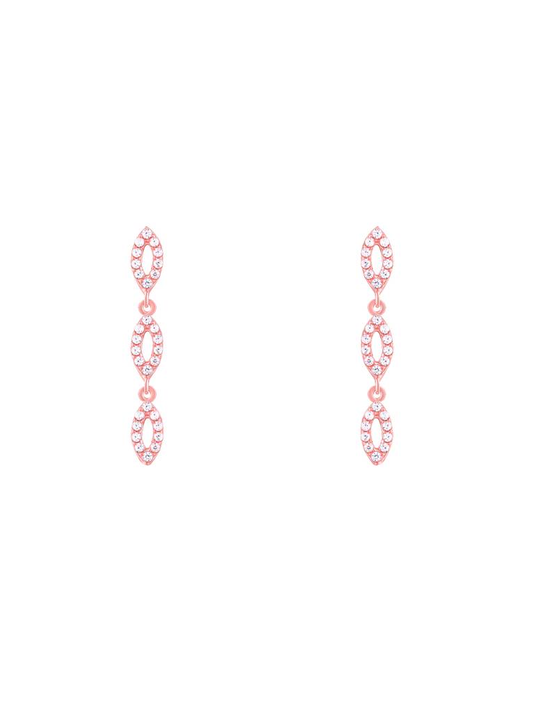 Giva 925 Sterling Silver Rose Gold Opulent Oval Earrings