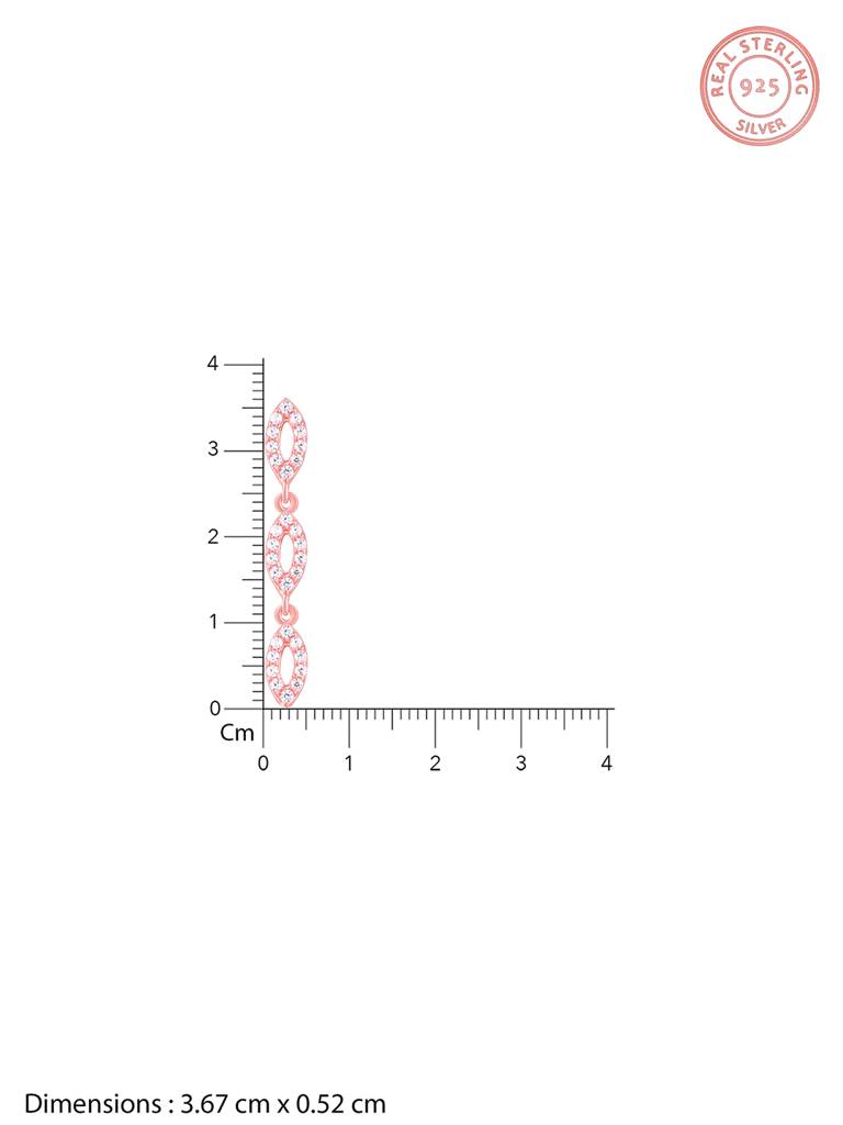 Giva 925 Sterling Silver Rose Gold Opulent Oval Earrings