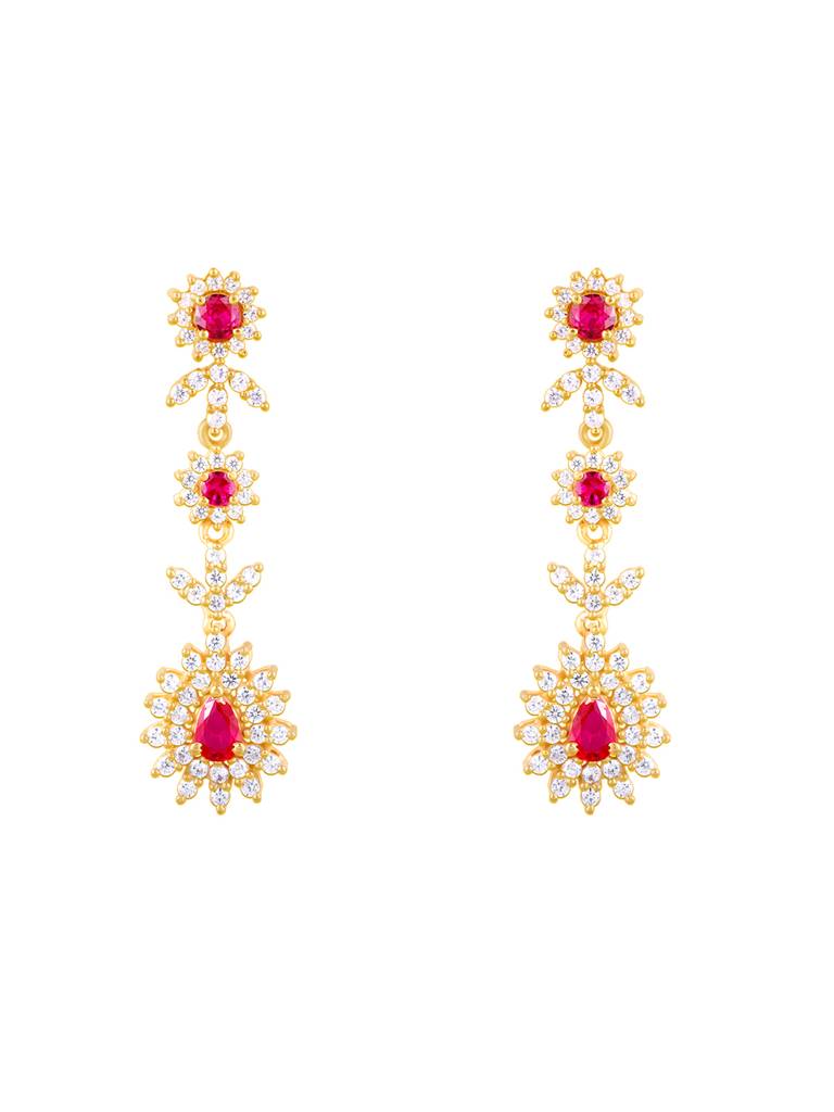 Giva 925 Sterling Silver Anushka Sharma Golden Imperial Bridal Earrings