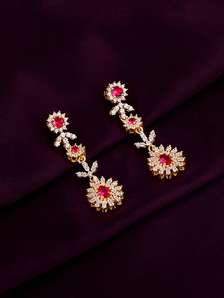 Giva 925 Sterling Silver Anushka Sharma Golden Imperial Bridal Earrings