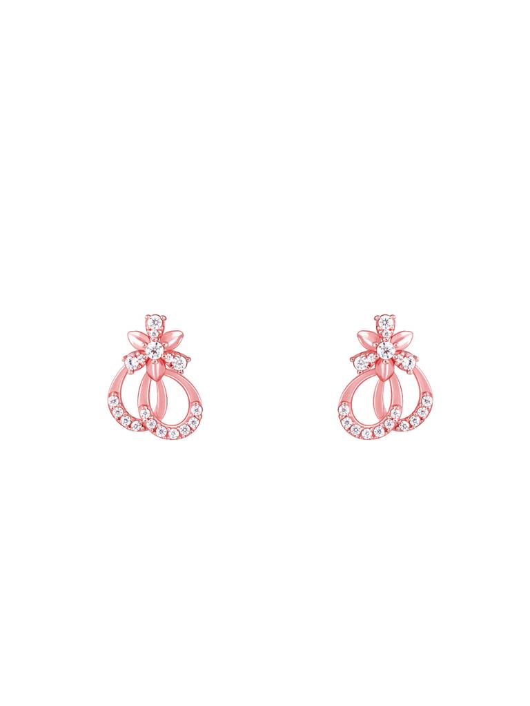 Giva 925 Sterling Silver Rose Gold Blissful Floral Earrings