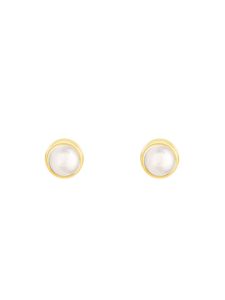 Giva 925 Sterling Silver Golden Radiant Pearl Earrings