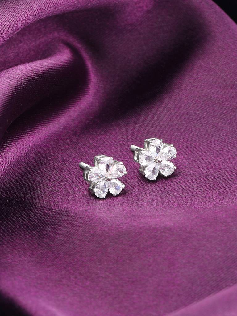 Giva 925 Sterling Silver Floral Moments Earrings