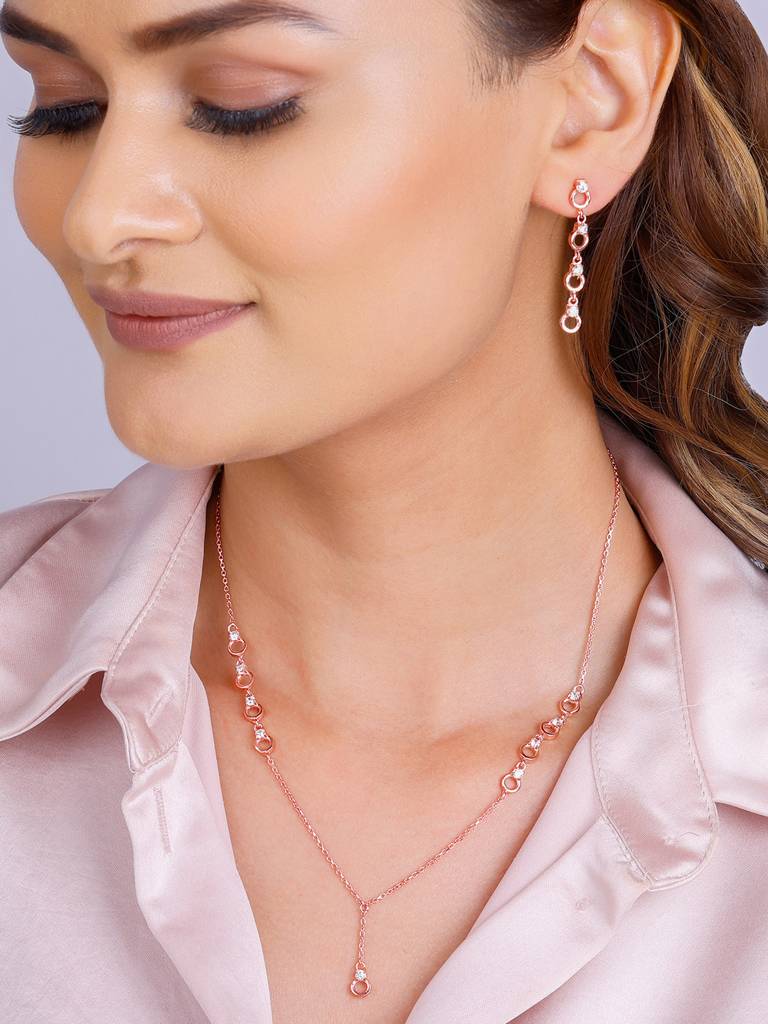 Giva 925 Sterling Silver Rose Gold Bridal Blush Set