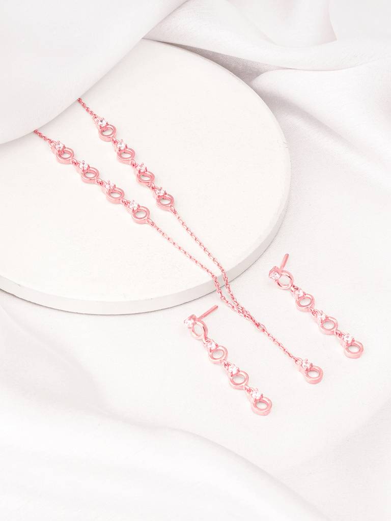 Giva 925 Sterling Silver Rose Gold Bridal Blush Set