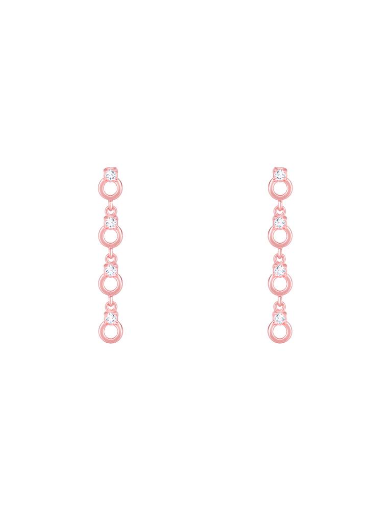 Giva 925 Sterling Silver Rose Gold Bridal Blush Earrings