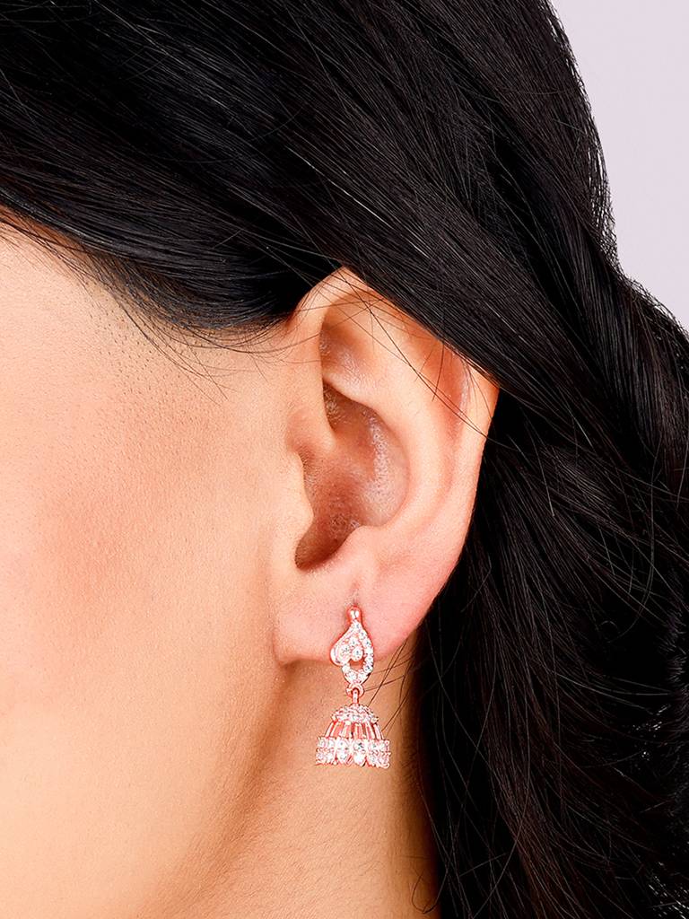 Giva 925 Sterling Silver Rose Gold Vibrant Earrings