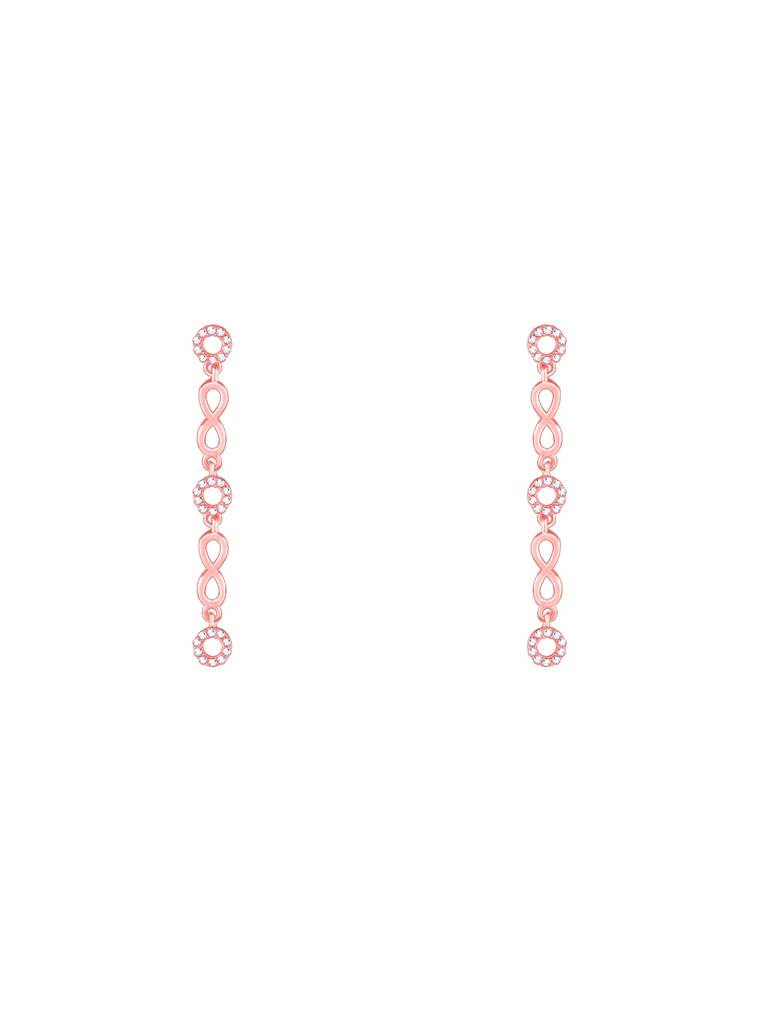 Giva 925 Sterling Silver Rose Gold Infinite Connections Earrings