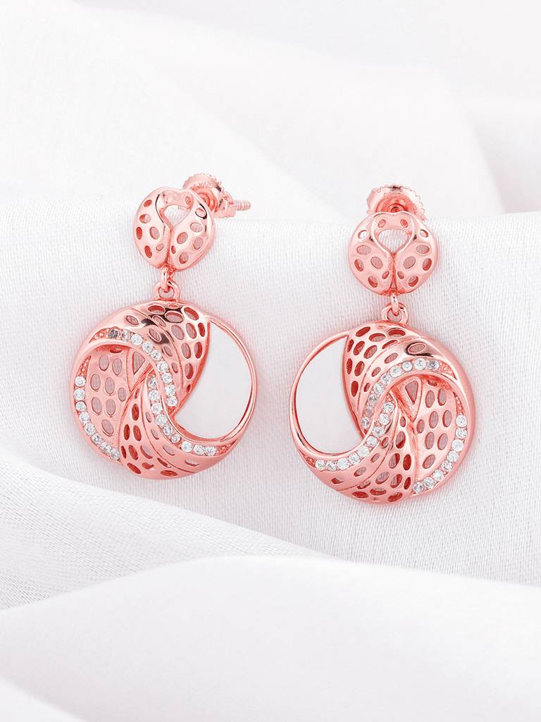 Giva 925 Sterling Silver Rose Gold Graceful Dreams Earrings