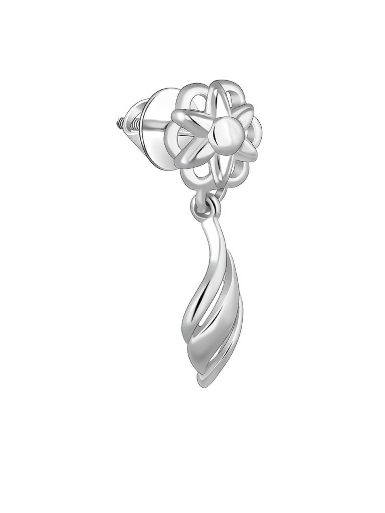 Giva 925 Sterling Silver Floral Twist Earrings