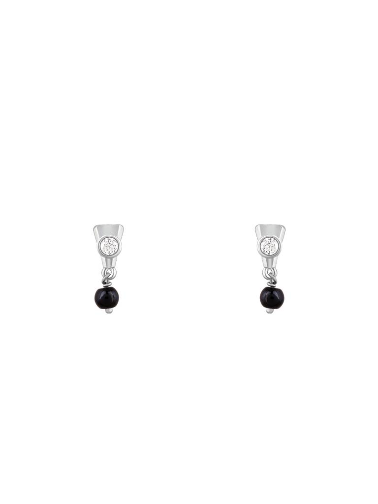 Giva 925 Sterling Silver Zirconia Noir Earrings