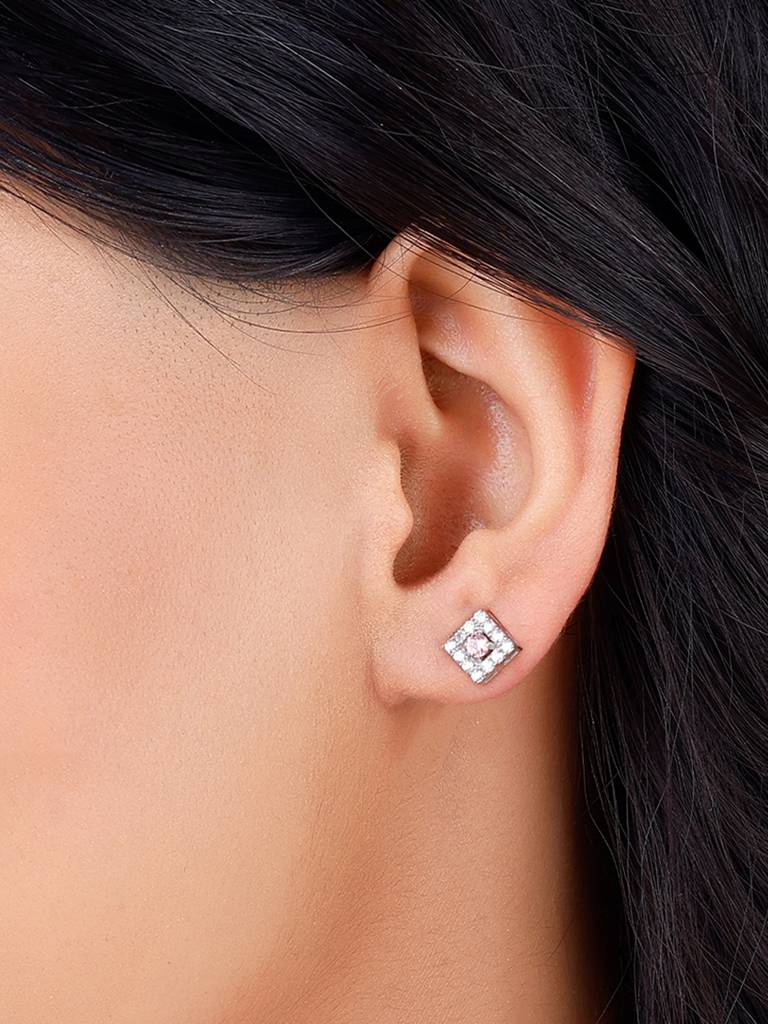 Giva 925 Sterling Silver Dazzling Cube Earrings