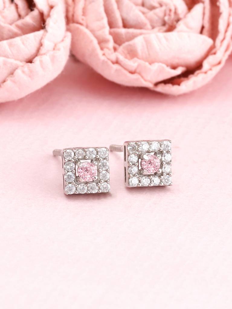 Giva 925 Sterling Silver Dazzling Cube Earrings