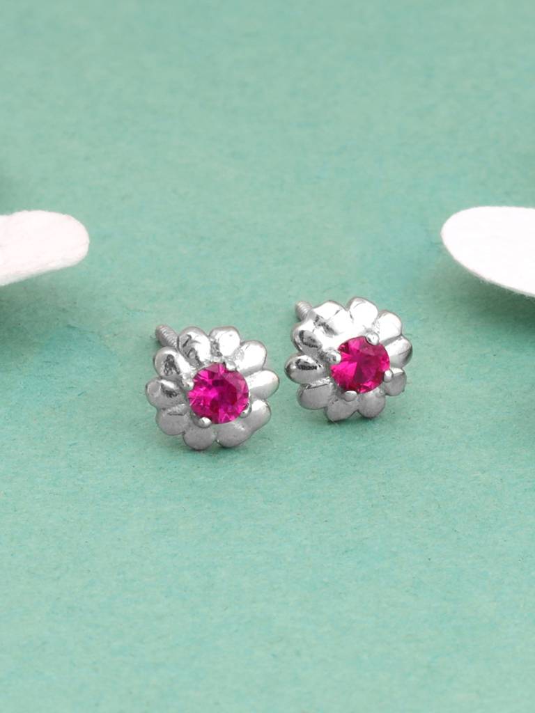 Giva 925 Sterling Silver Precious Flower Earrings