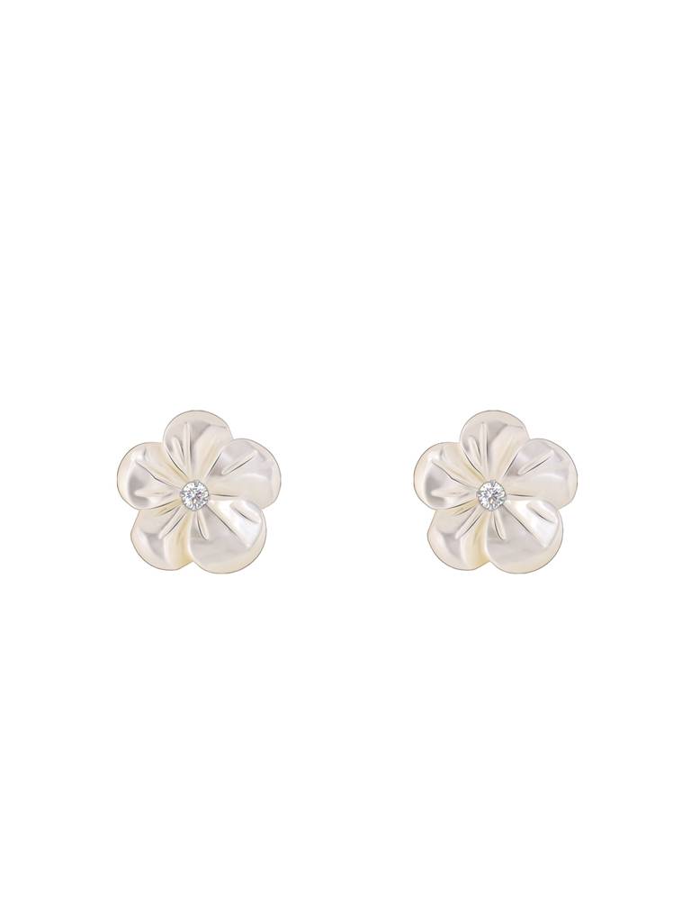 Giva 925 Sterling Silver Little Hibiscus Earrings