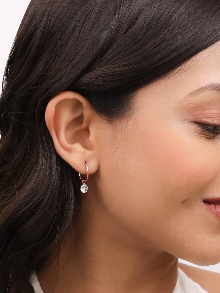 Giva 925 Sterling Silver Circle Of Glamour Earrings