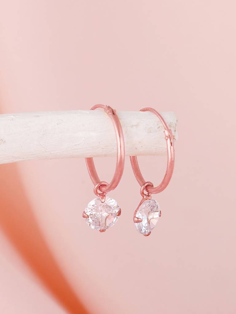 Giva 925 Sterling Silver Circle Of Glamour Earrings