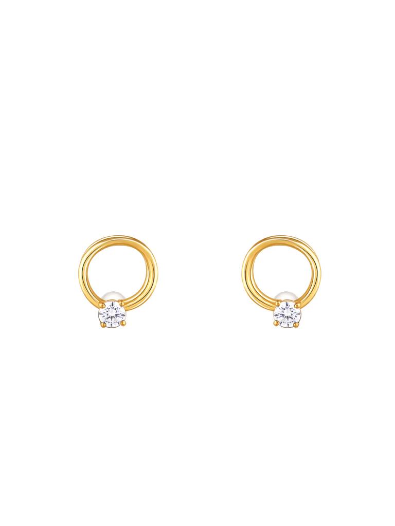 Giva 925 Sterling Silver Golden Circle Of Elegance Earrings