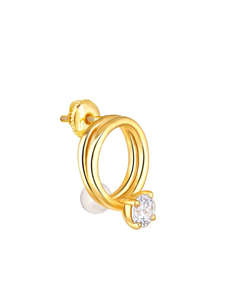 Giva 925 Sterling Silver Golden Circle Of Elegance Earrings