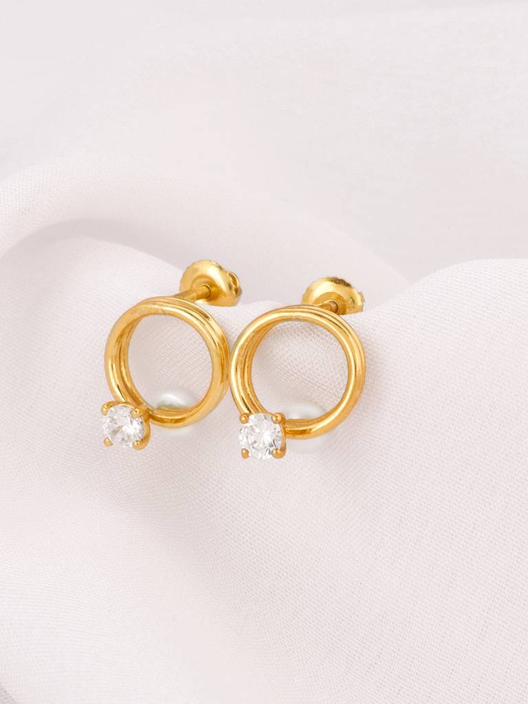 Giva 925 Sterling Silver Golden Circle Of Elegance Earrings