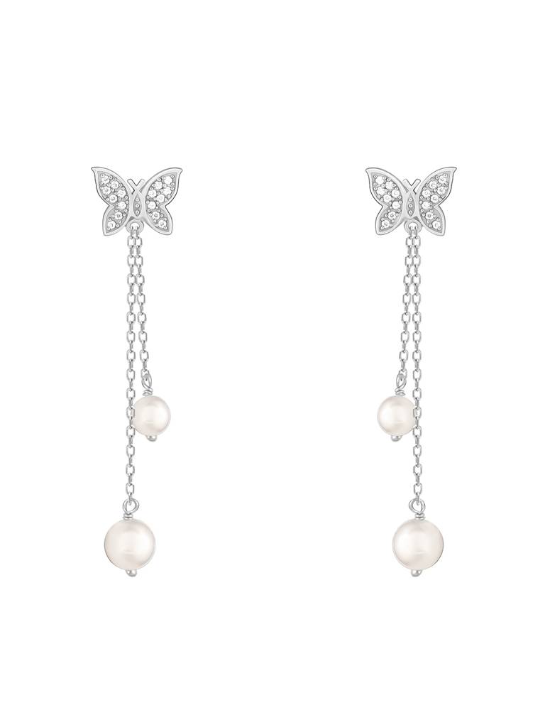 Giva 925 Sterling Silver Pearly Butterfly Earrings
