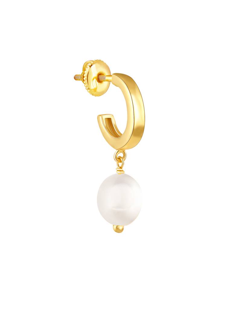 Giva 925 Sterling Silver Golden Oceans Luster Hoop Earrings