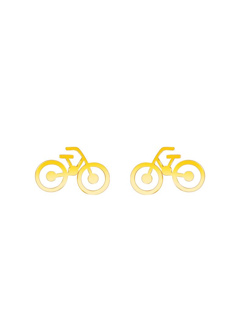 Giva 925 Sterling Silver Golden Bicycle Earrings