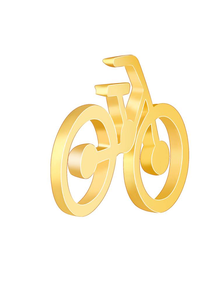 Giva 925 Sterling Silver Golden Bicycle Earrings