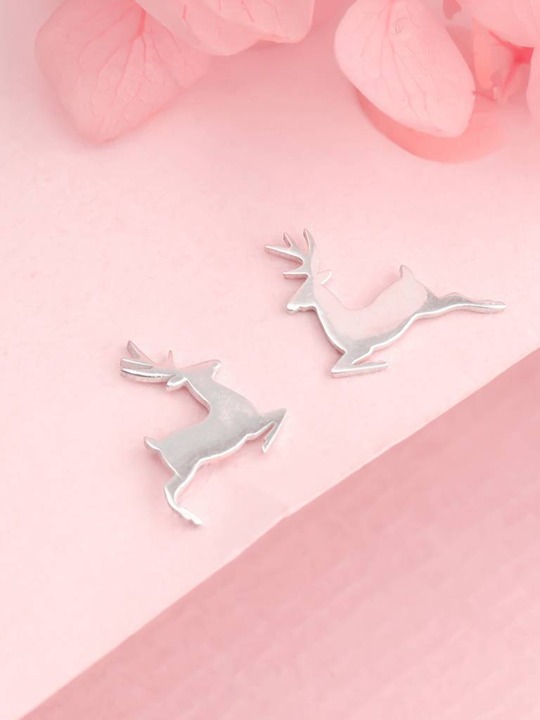 Giva 925 Sterling Silver Mini Deer Earrings