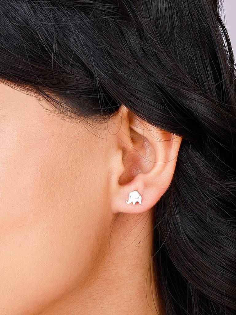Giva 925 Sterling Silver Cute Elephant Earrings