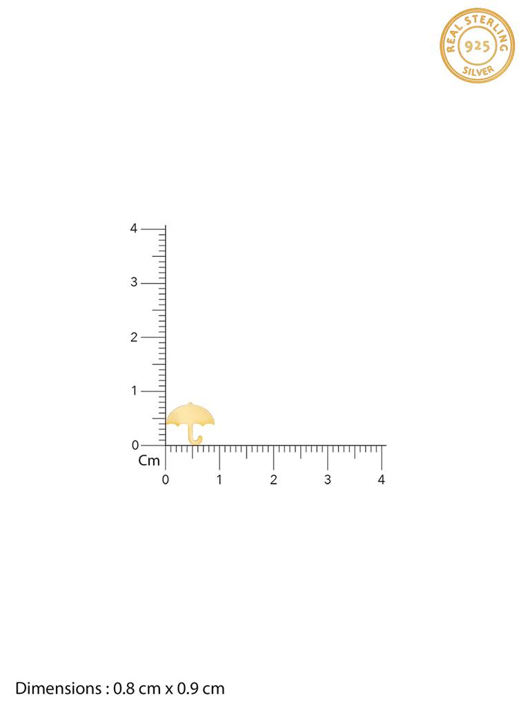 Giva 925 Sterling Silver Golden Mini Umbrella Earrings
