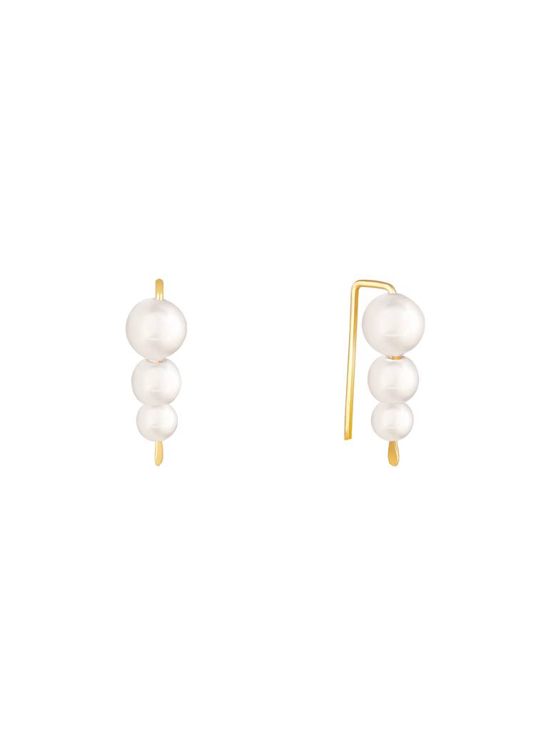 Giva 925 Sterling Silver Golden Joy Of Love Cuff Earrings