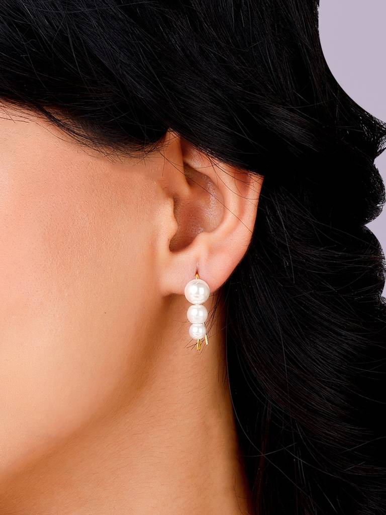 Giva 925 Sterling Silver Golden Joy Of Love Cuff Earrings