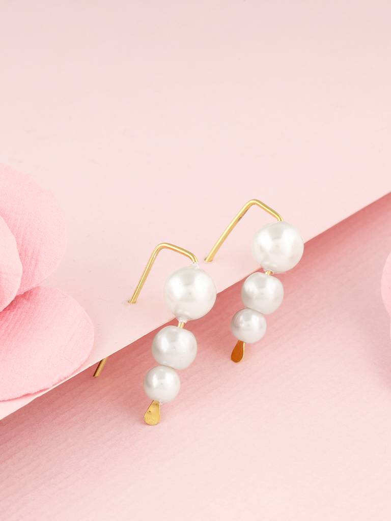 Giva 925 Sterling Silver Golden Joy Of Love Cuff Earrings