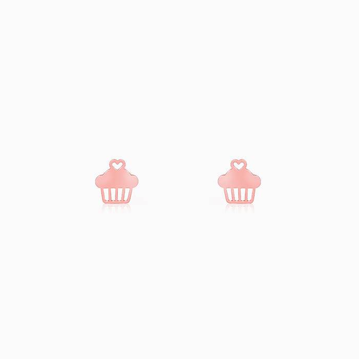 Giva 925 Sterling Silver Rose Gold Cupcake Earrings| Studs To Gift Women & Girls | With Ce : ER02161