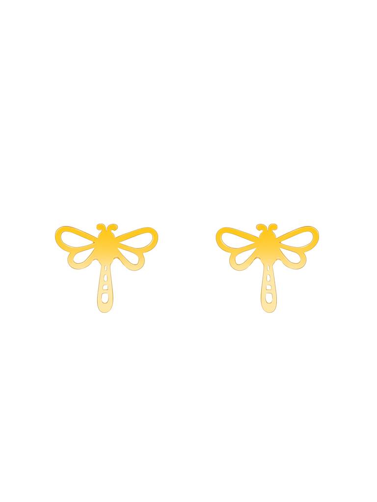 Giva 925 Sterling Silver Golden Sparkling Fireflies Earrings