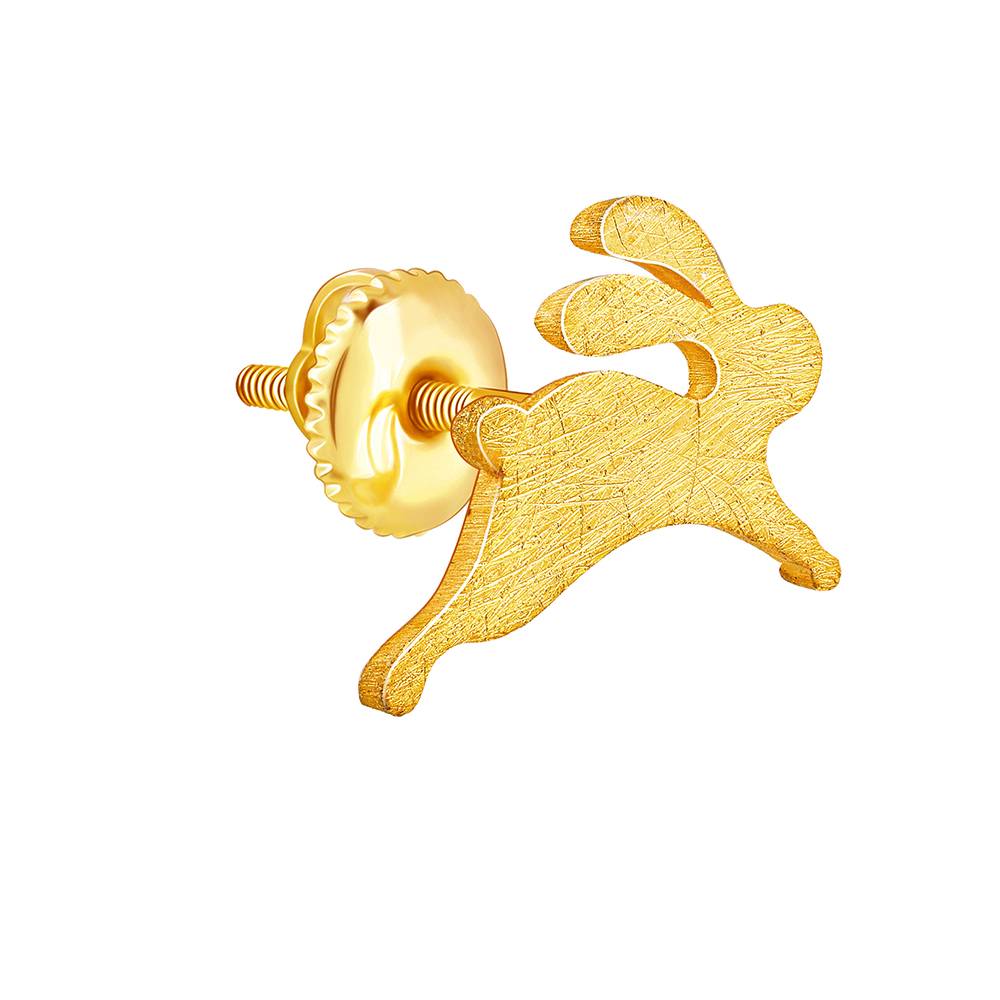 Giva 925 Silver Golden Leaping Rabbits Studs : ER02172