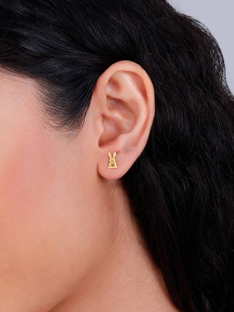 Giva 925 Silver Golden Honey Bunny Earrings : ER02173