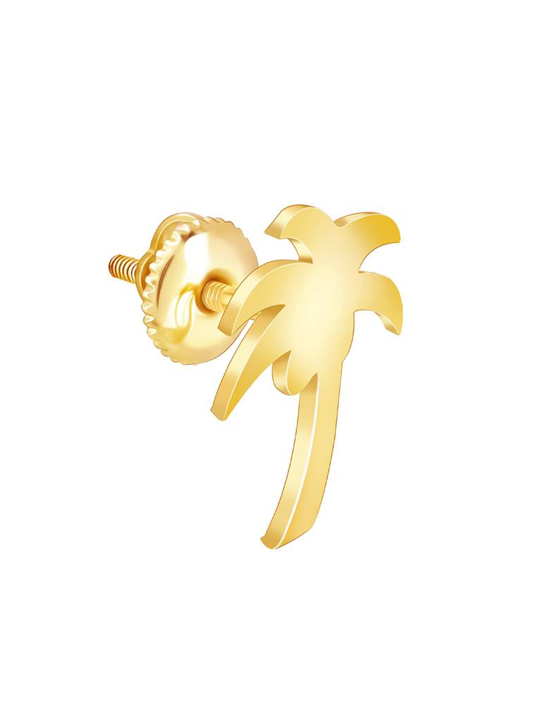 Giva 925 Sterling Silver Golden Palm Tree Earrings